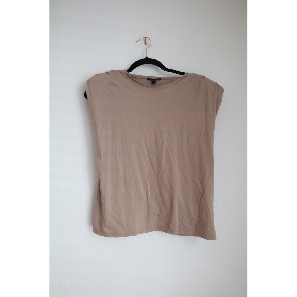 Express‎ Sleeveless Top Muscle Tank Tee Casual Everyday Neutral Size S